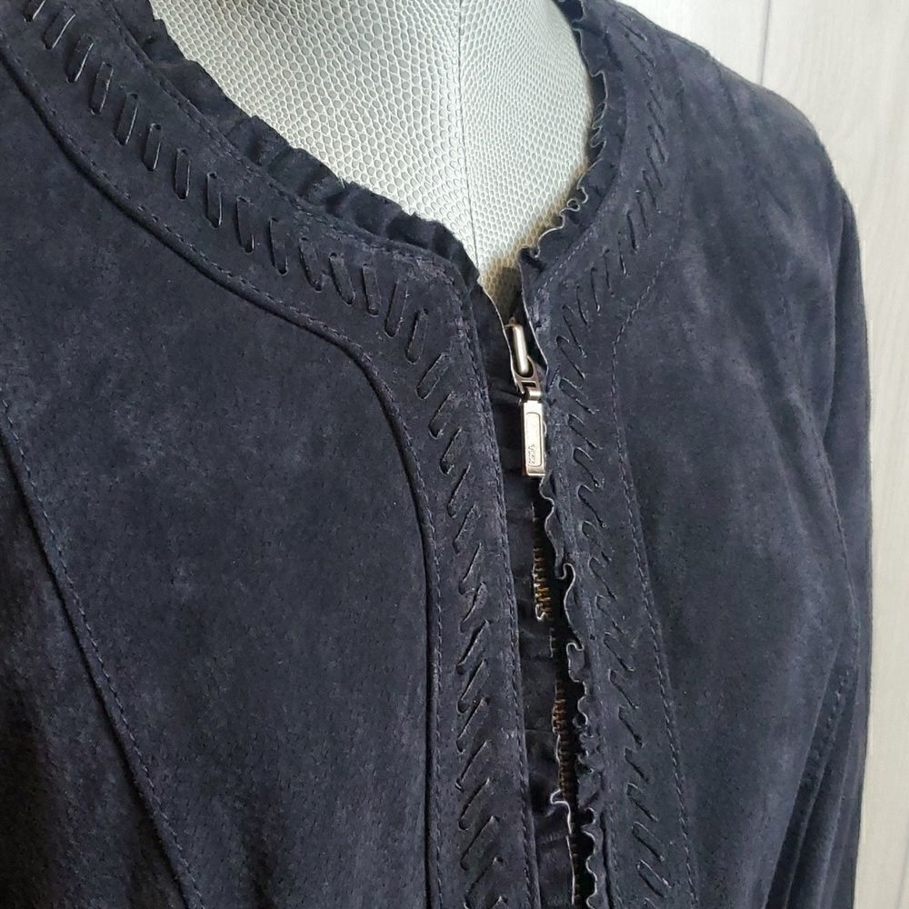 Kasper | Structured Suede Leather Jacket - Picture 5 of 9